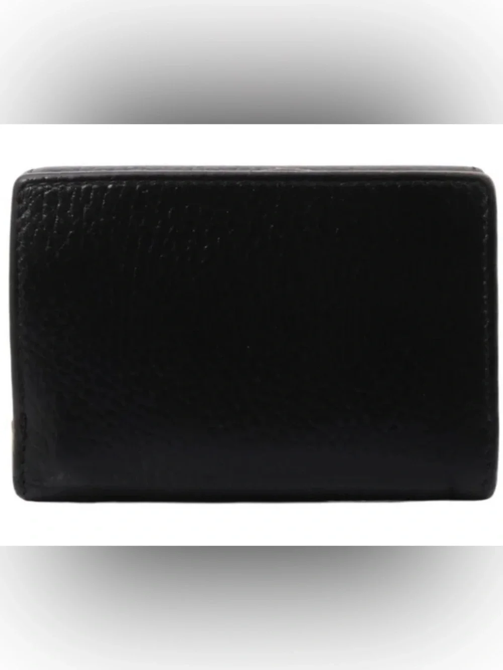 AUTHENTIC Gucci Black Pebbled Leather with Gold GG - Picture 5 of 6
